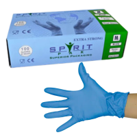 Powder Free Blue Vinyl Gloves 100pk - Medium
