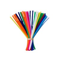 Chenille Pipe Cleaners - Assorted Cols 15cm - 50 piece