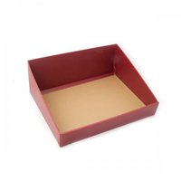 BOX TRAY LARGE HIGH BACK 400X320X150MMBURGUNDY
