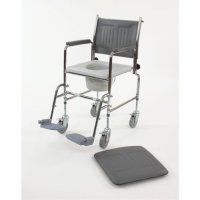 The Glideabout - Height Adjustable Commode has 4 castors for easy movement.