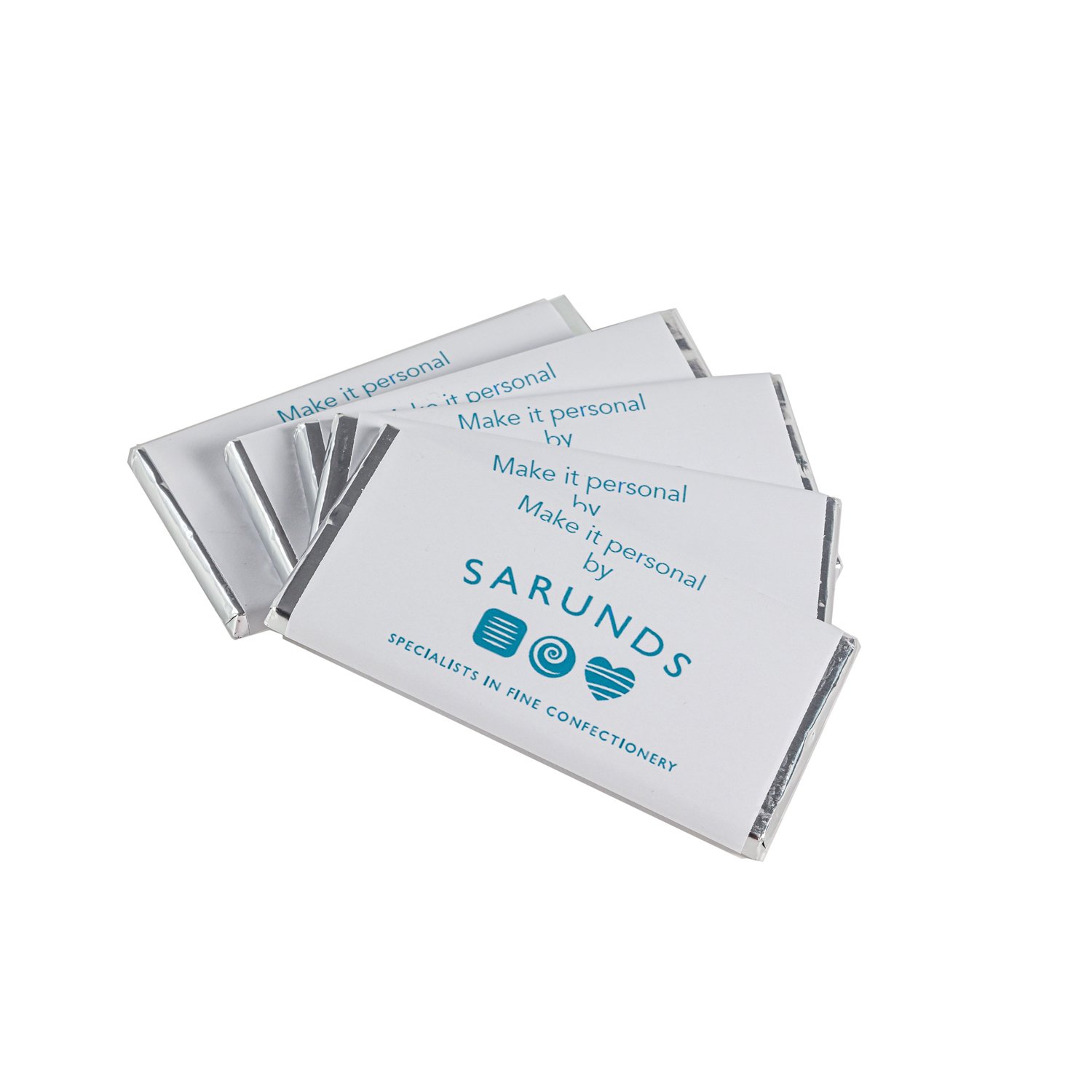 Personalised milk chocolate bar - 50x85g