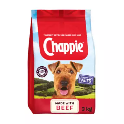Chappie Adult Dog Complete Beef and Wholegrain Cereal Dry Food 3x3kg CM35X