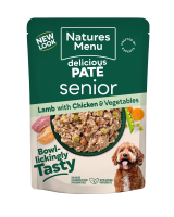 Natures Menu Senior Dog Pouch Lamb & Chicken 300g x 8