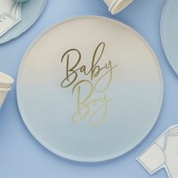 Blue 'Baby Boy' Paper Plates - Pack of 8
