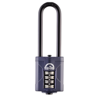 Squire CP40/2.5 40mm Combination Padlock, 4 Wheel, Long Shackle, Grade 4
