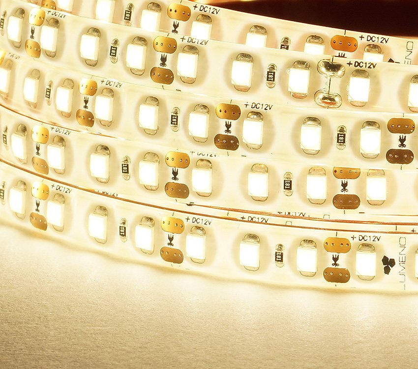 Lumeno 12V 4.8W/Mtr IP55 2700K LED Strip 5Mtr Pack