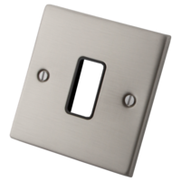 Stainless Steel 1 Gang 1 Module Empty Switch Plate
