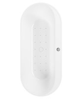 REED FLUTED 1700X750MM FREESTANDING AIR JET SYSTEM WHIRLPOOL BATH COLOURED