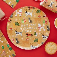 Santa Paws Paper Plates - Pack of 8