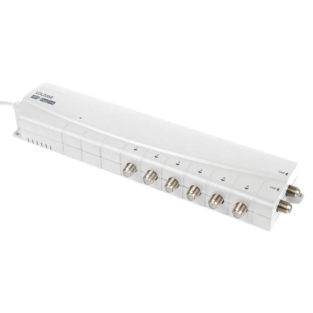 LDL206B  amplifier with 6 F-type outpu