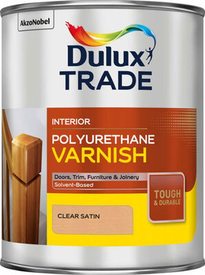 Dulux Trade Polyurethane Varnish Satin 1L Paint 5180479
