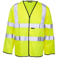 Supertouch Hi-Visibility Yellow Long Sleeved Velcro Vest