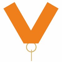 10mm Medal Ribbon with Clip (Orange)