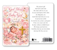 Laminated Leaflet/God Bless Baby Girl  (71902)
