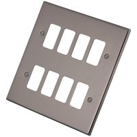 Black Nickel 8 Gang Grid Plate 6070-355