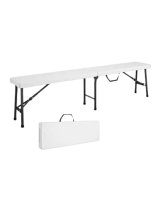 WHITE FOLDING BENCH 1.8M