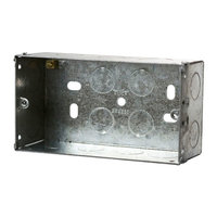2 Gang 47mm Metal Socket Box