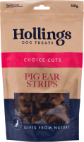 Hollings Pigs Ear Strips 150g x 8