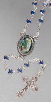 Metal  Rosary/Enamel Fill/Lourdes   (61901)