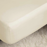 Flame Retardant Single Fitted Sheet, Cream
