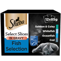 Sheba Cat Pouch Select Slices Gravy Fish Collection 85g 12pk x 4