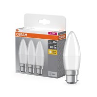 3 PACK BC LED CANDLE LAMPS 2700K 