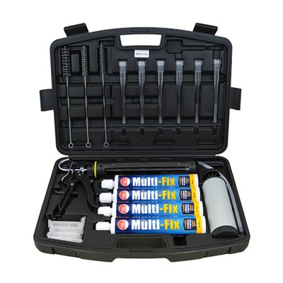 Timco Multi-Fix Resin Accessory Case with 4x 300ml Multi-Fix PE Chemical Resin