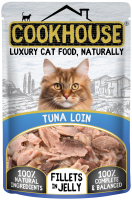 COOKHOUSE Luxury Cat Pouch Fillets in Jelly Tuna Loin 70g x 18