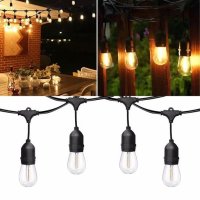 Outdoor LED 15 Filament String Light Kit 100ft