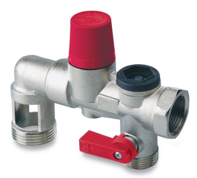 Veiligheidsgroep 7bar 3/4 met messing bocht