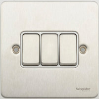 Switch Ultimate 3 Gang 2 way Stainless Steel