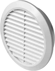 ATC  4" Round Louvre Grille White VKC256