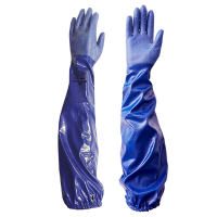 Globus Showa Chemical Resistant Dual Nitrile Coated Gauntlet, 65cm, Blue