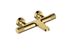 RAK-AMALFI WALL MOUNTED EXPOSED THERMOSTATIC BATH SHOWER MIXER IN BRUSHED GOLD