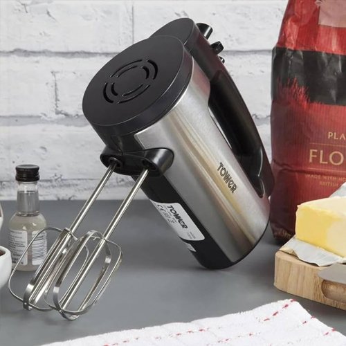 Tower 300W Stainless Steel Hand Mixer | T12016
