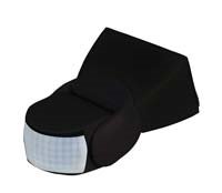 ROBUS PROTON 180 DEGREE IP54 PIR, BLACKCOMPLETE WITH ACCESSORY SHIELD TO REDUCE DETECTION ANGLEMANUAL OVE
