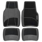 JUEGO DE 4 ALFOMBRILLAS NEGRAS