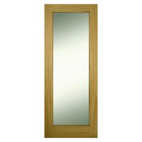 44mm Contract Oak 1 Lite Frosted Varnished