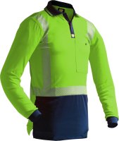 D/N L/S Segmented Tape Microfibre Polo