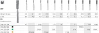 Intensiv SA Coarse Diamond Long Inverted Cone - 6pk Size 014 - DMI Dental Supplies Ireland - Next Day Delivery