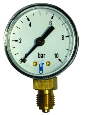 Manometer Ø50 0/10bar 1/4 radiaal