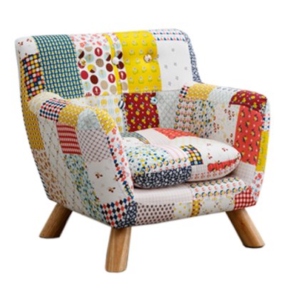 Hannah Linen Patchwork Chair - Floral