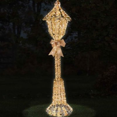 Three Kings Gold Twist Lamp Post - 230cm