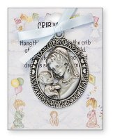 Metal Crib Medal - Blue Ribbon  (3425/BL)