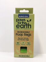 Ancol Paws for the Earth Degradable Poop Bags - 4 x 15 Bag Rolls x 1
