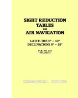 Sight Reduction Tables for Air Navigation - Volume 2 (U.S. Version) Latitudes 0 to 40 Degrees