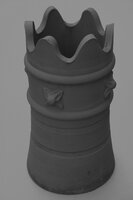 Rook Design Chimney Pot Black 500mm high  (To Order)