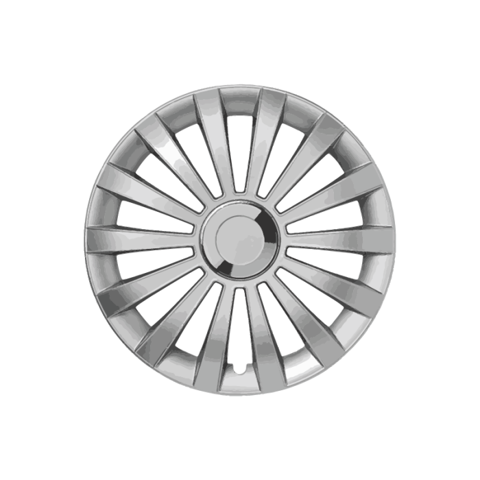 Wheel Trims with Chrome Ring 14"