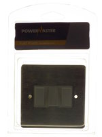 POWERMASTER BRUSHED STEEL 3 GANG 2 WAY 10 AMP SWITCH