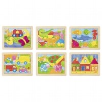 24 pcs Dino,Sea,Farm etc jigsaw. Set of 6